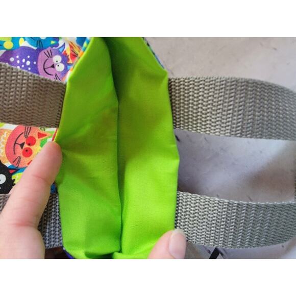 Colorful Cat Crayon Holder Childrens Coloring Tote New handmade gift bag - Picture 7 of 8